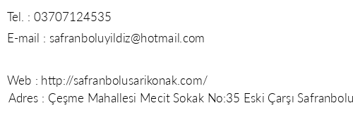 Yldz Sar Konak Hotel telefon numaralar, faks, e-mail, posta adresi ve iletiim bilgileri